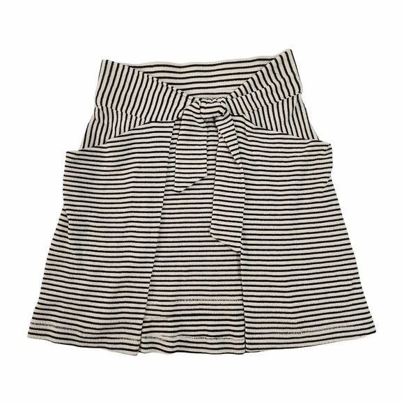 Free People All Tied Up Skirt Cream Black Stripes Pockets Women's Size Small - Picture 5 of 13
